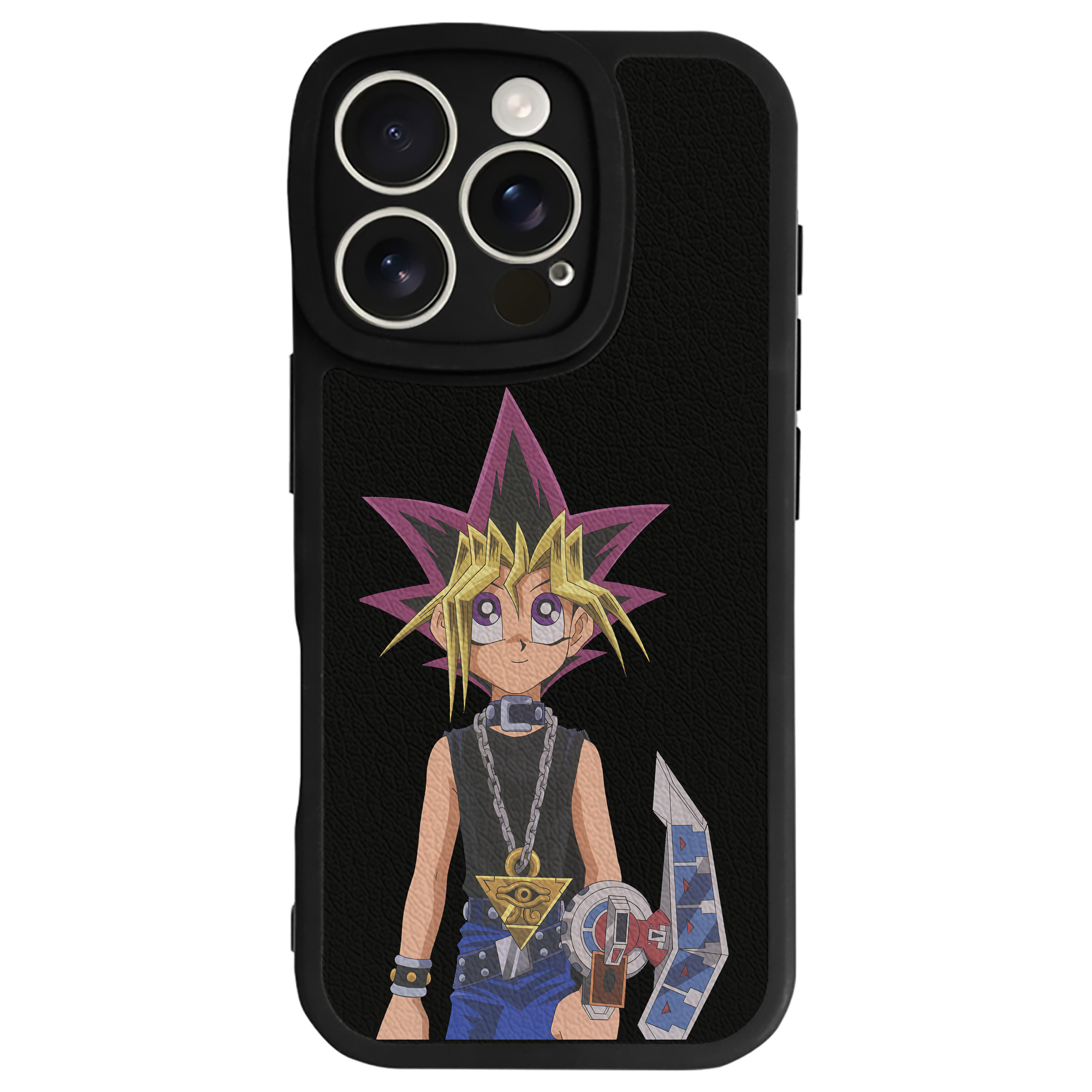 （画像用） 遊☆戯☆王 Yu-Gi-Oh! 【iPhone 16シリーズ対応】シリコンスマホケース（レザー調） 材質：シリコン